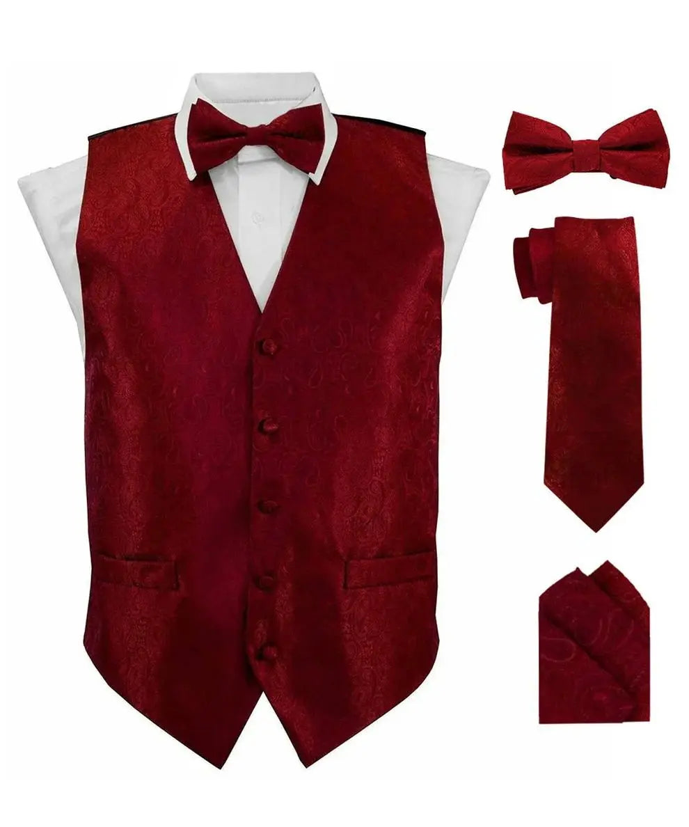 Paisley printed vest set M & R Clothing