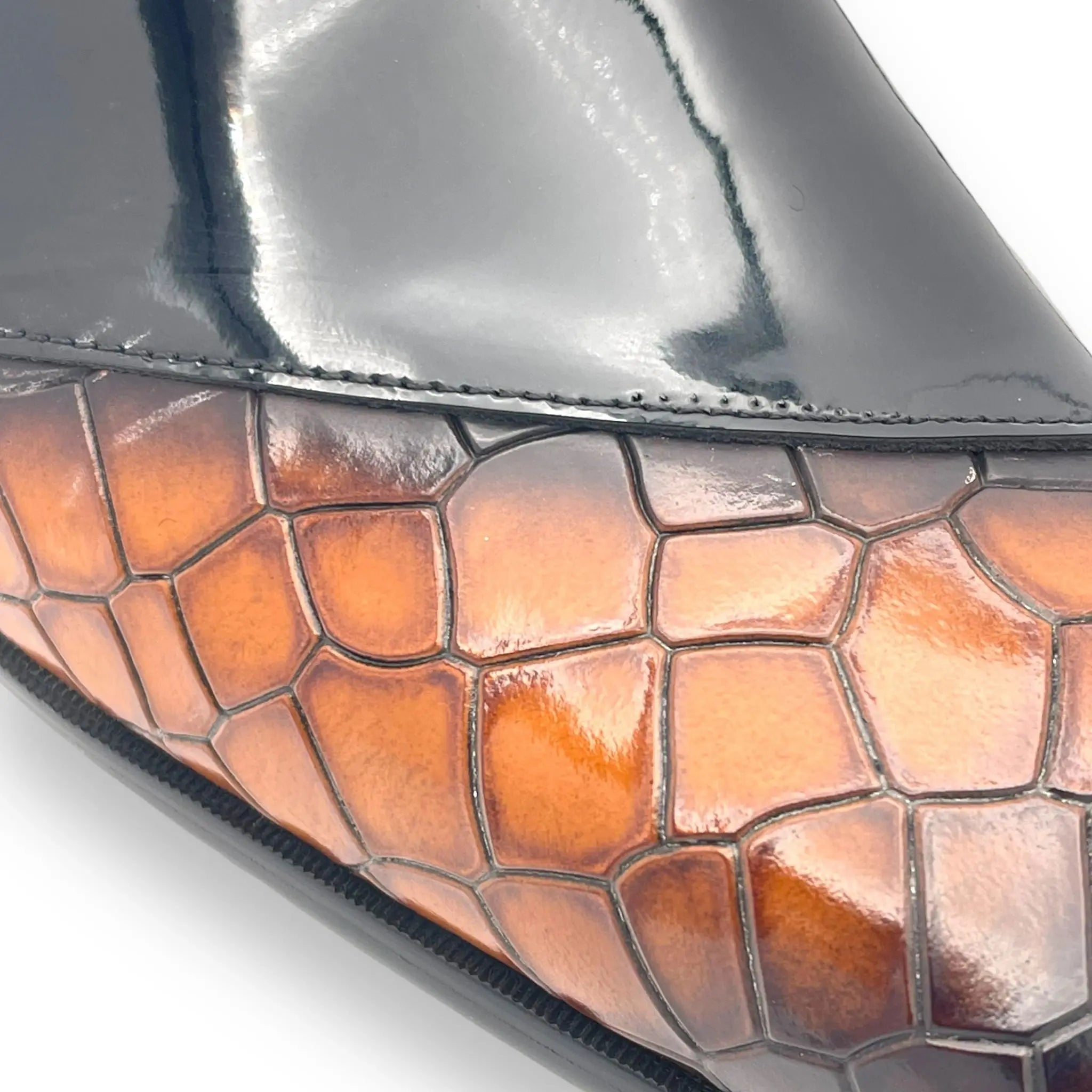 The Naya Augustino Two Toned Croc Style Loafers Augustino