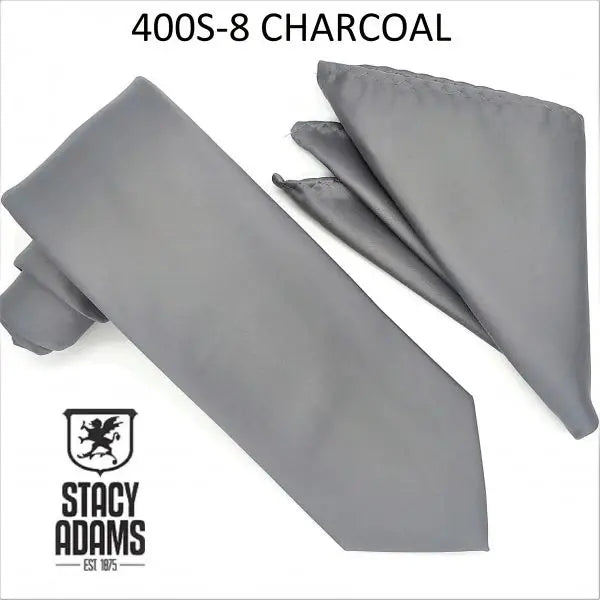 Stacy Adams Solid Tie and Hanky Set Stacy Adams