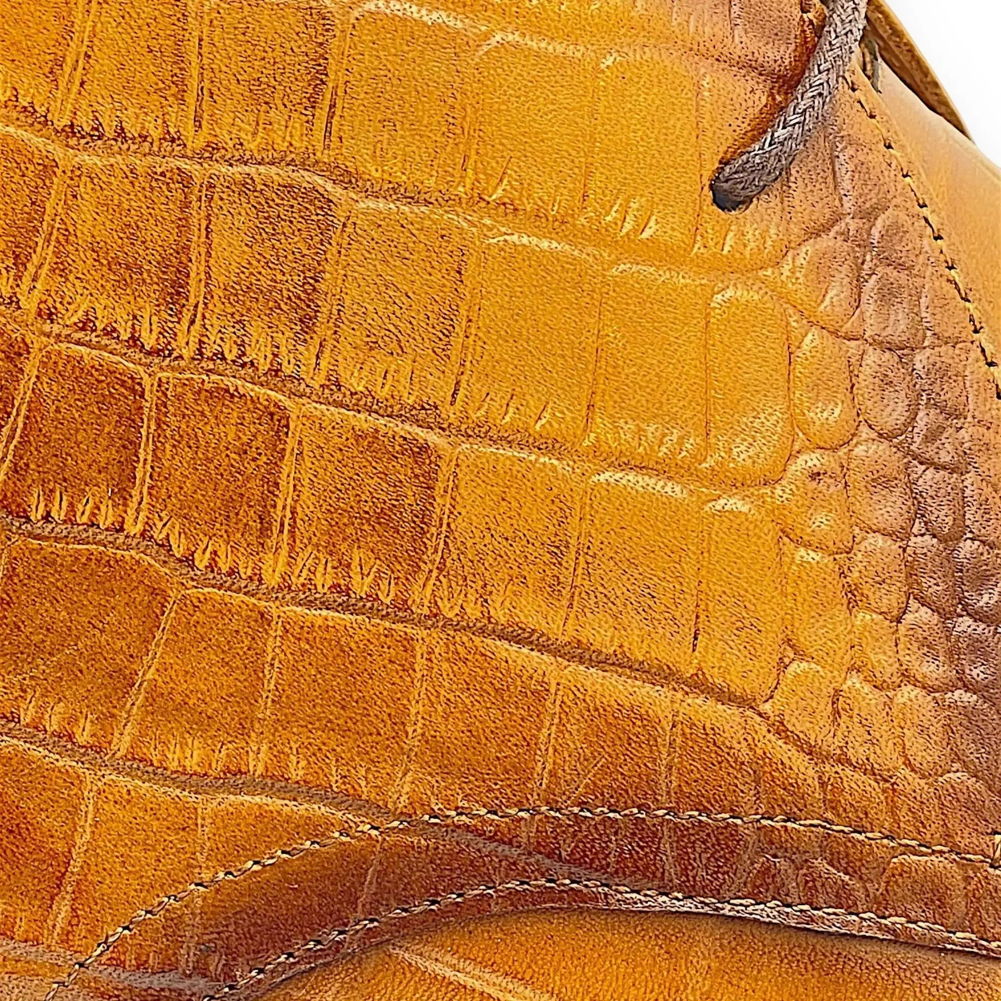 The John Augustino Croc Leather Boots Augustino