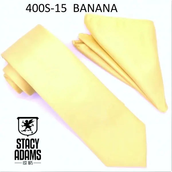 Stacy Adams Solid Tie and Hanky Set Stacy Adams