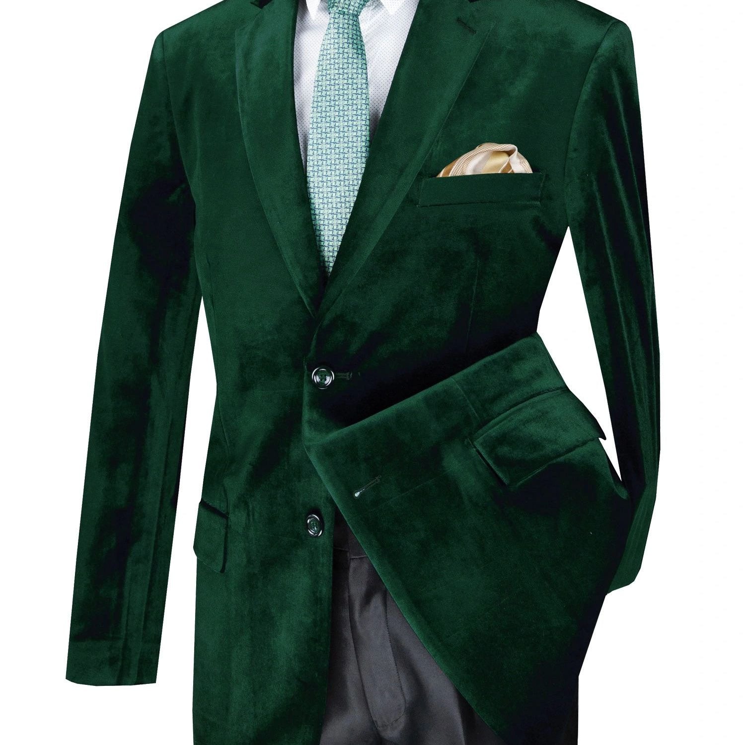 Solid Velvet Blazer