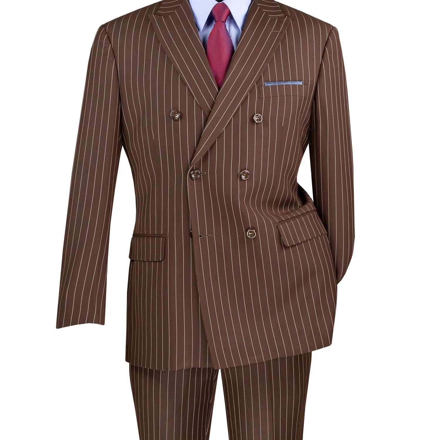 Men's Double Breasted Pinstripe Suit