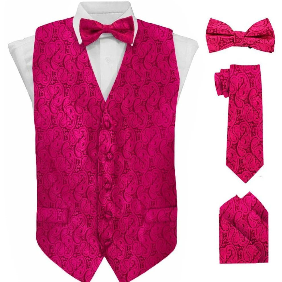 Paisley printed vest set