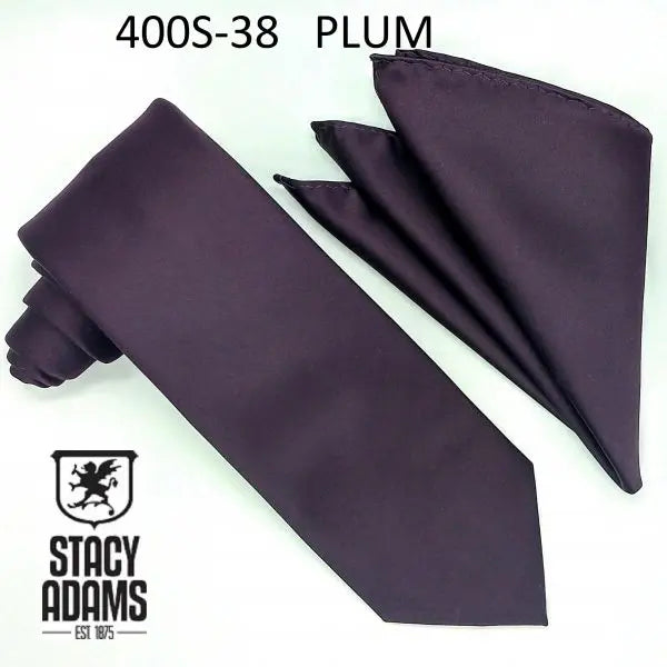 Stacy Adams Solid Tie and Hanky Set Stacy Adams