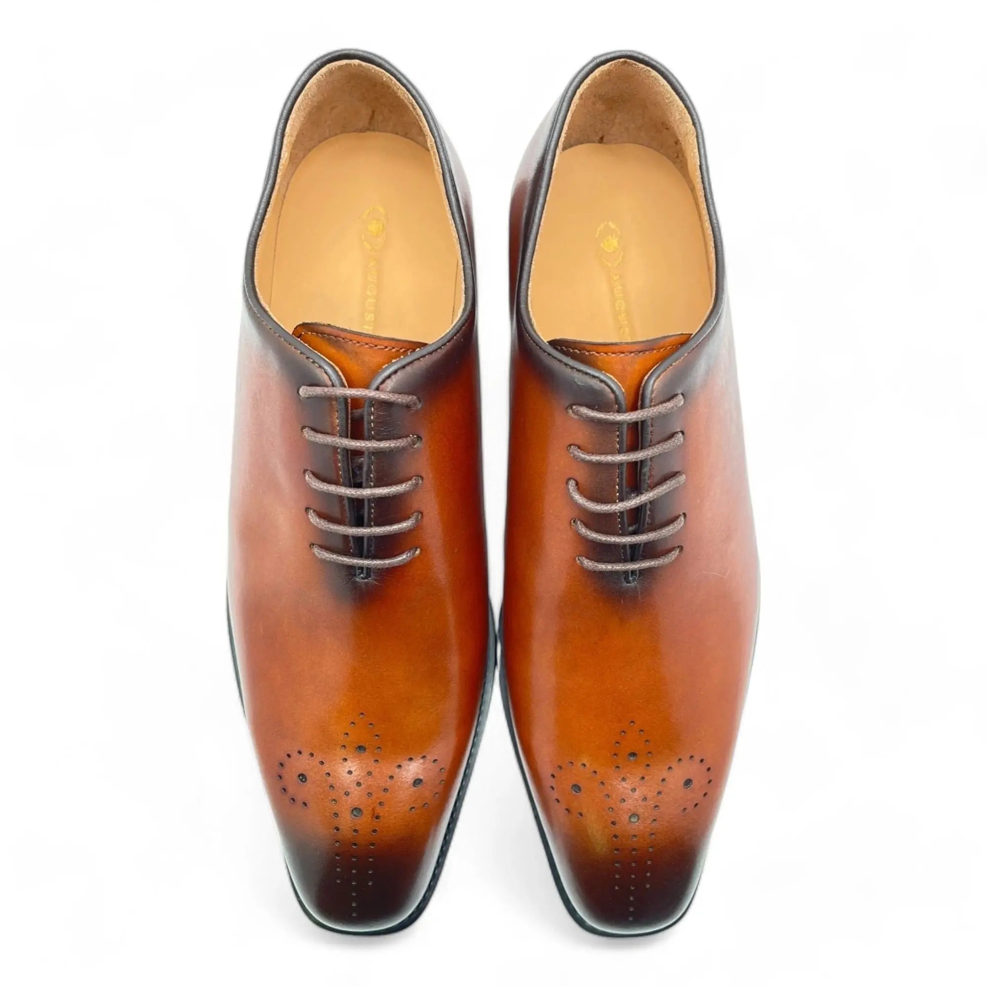 Leo Augustino Men Laceup Pattern Dress Shoe Augustino