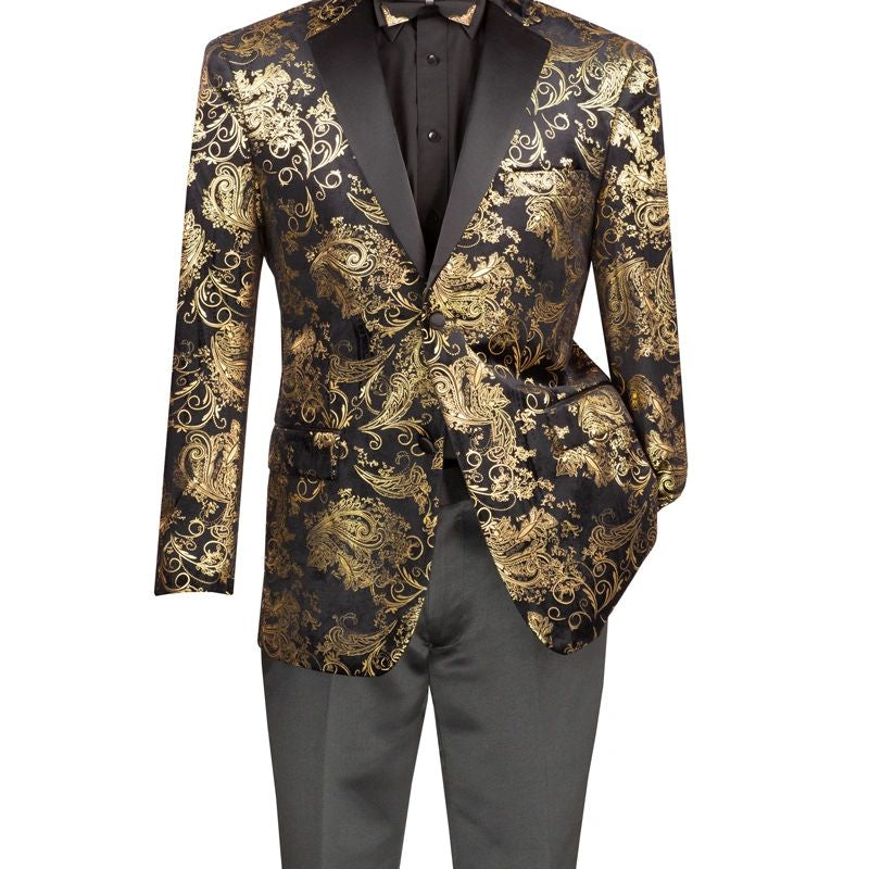 Men's Modern Foil Paisley Blazer