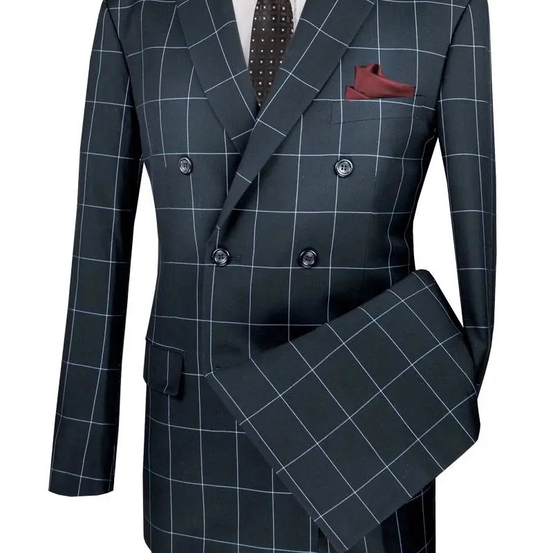 Modern Window Pane DB Suit M & R Clothing