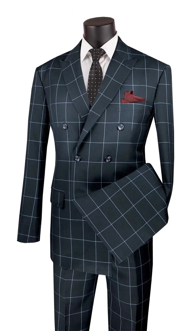 Modern Window Pane DB Suit M & R Clothing