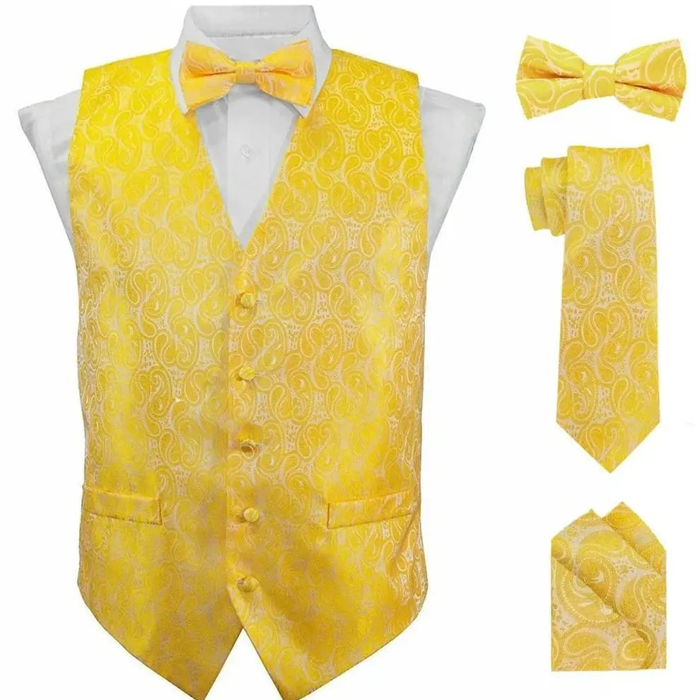 Paisley printed vest set M & R Clothing