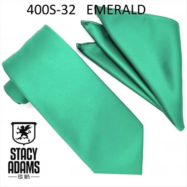 Stacy Adams Solid Tie and Hanky Set Stacy Adams
