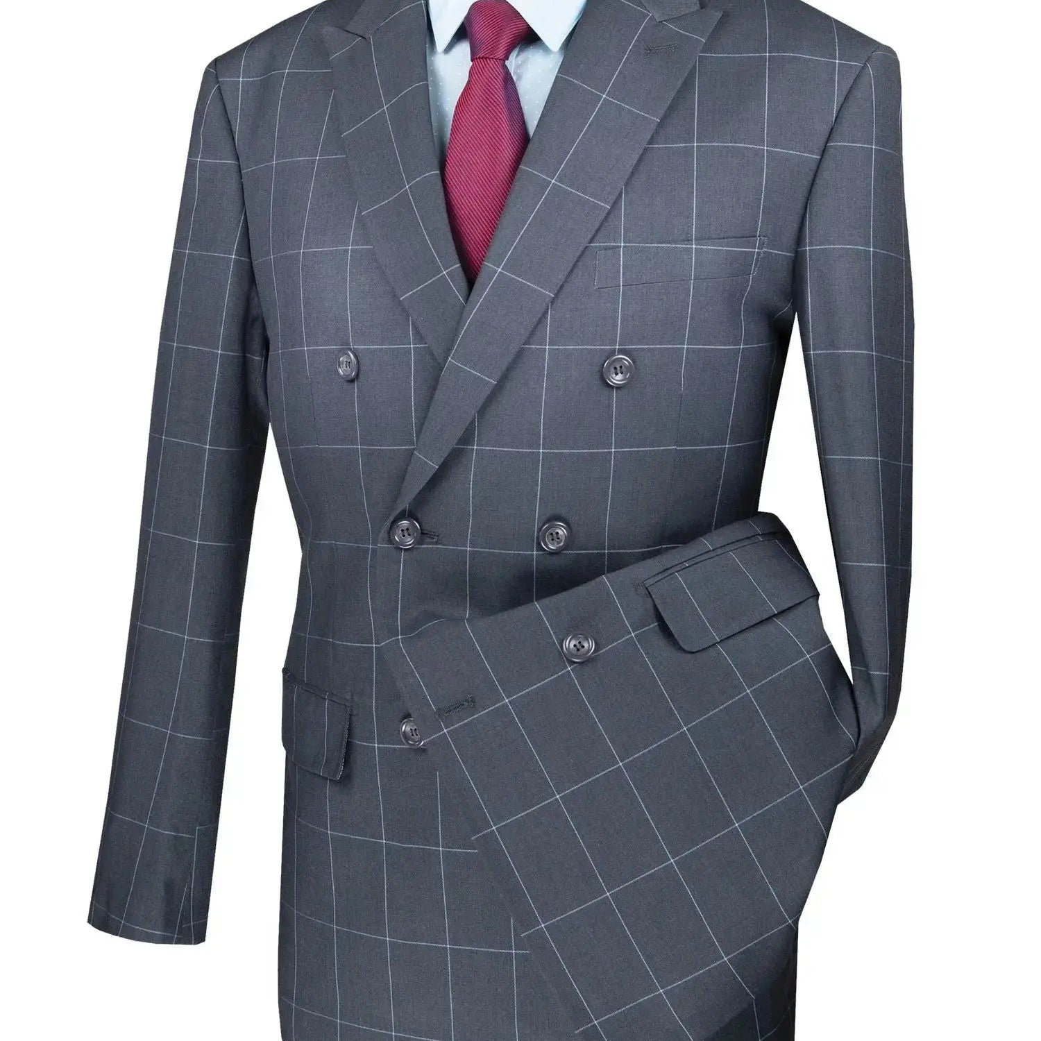 Modern Window Pane DB Suit M & R Clothing