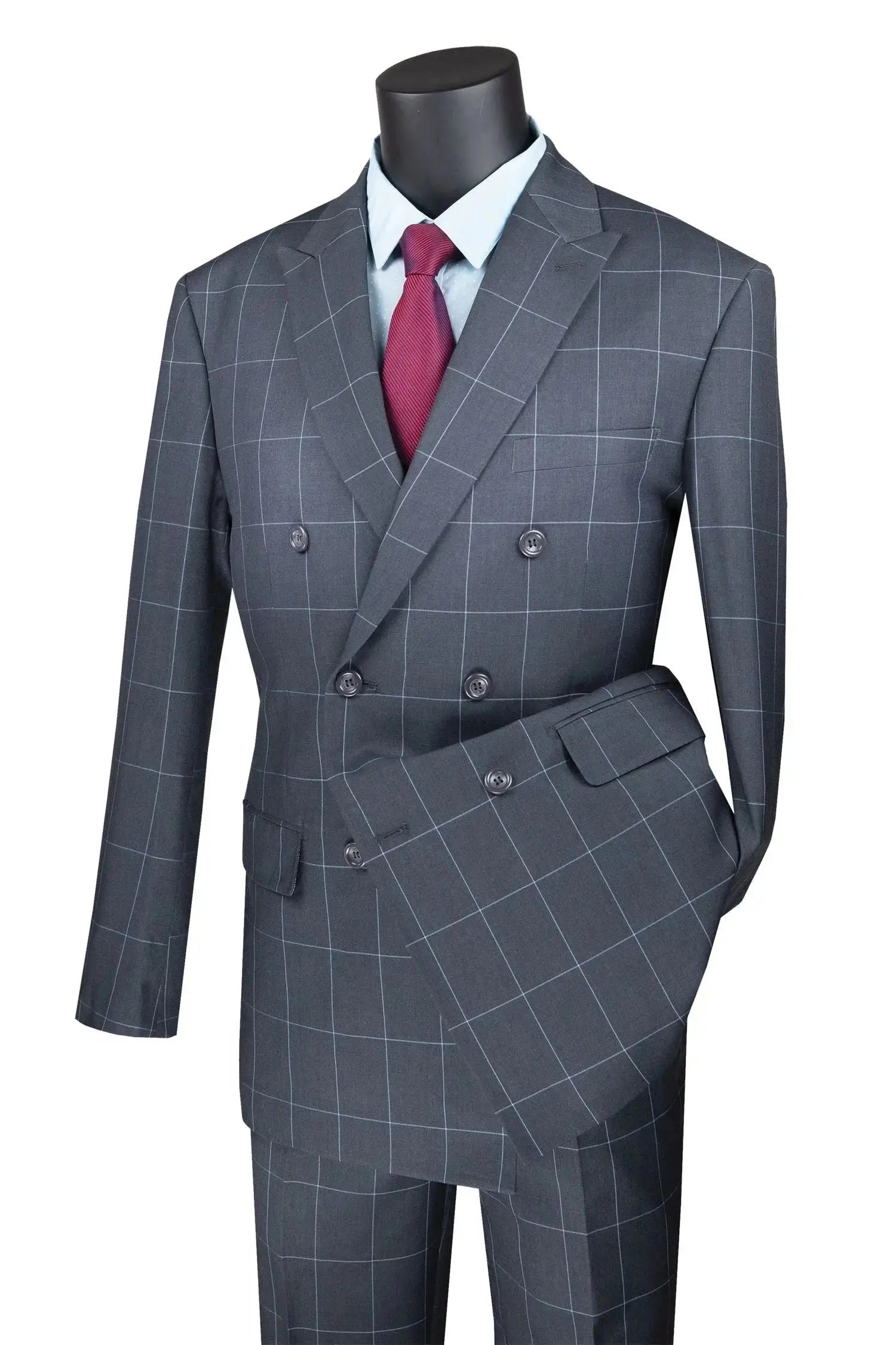Modern Window Pane DB Suit M & R Clothing