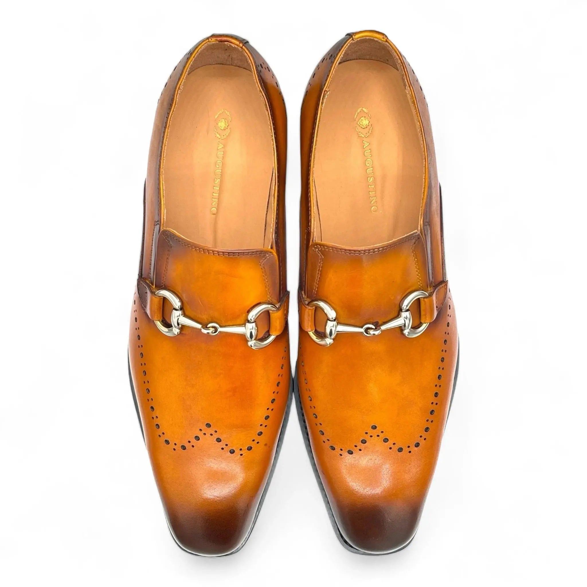 Elias Augustino Men Leather Loafer + Horsebit Buckle Augustino