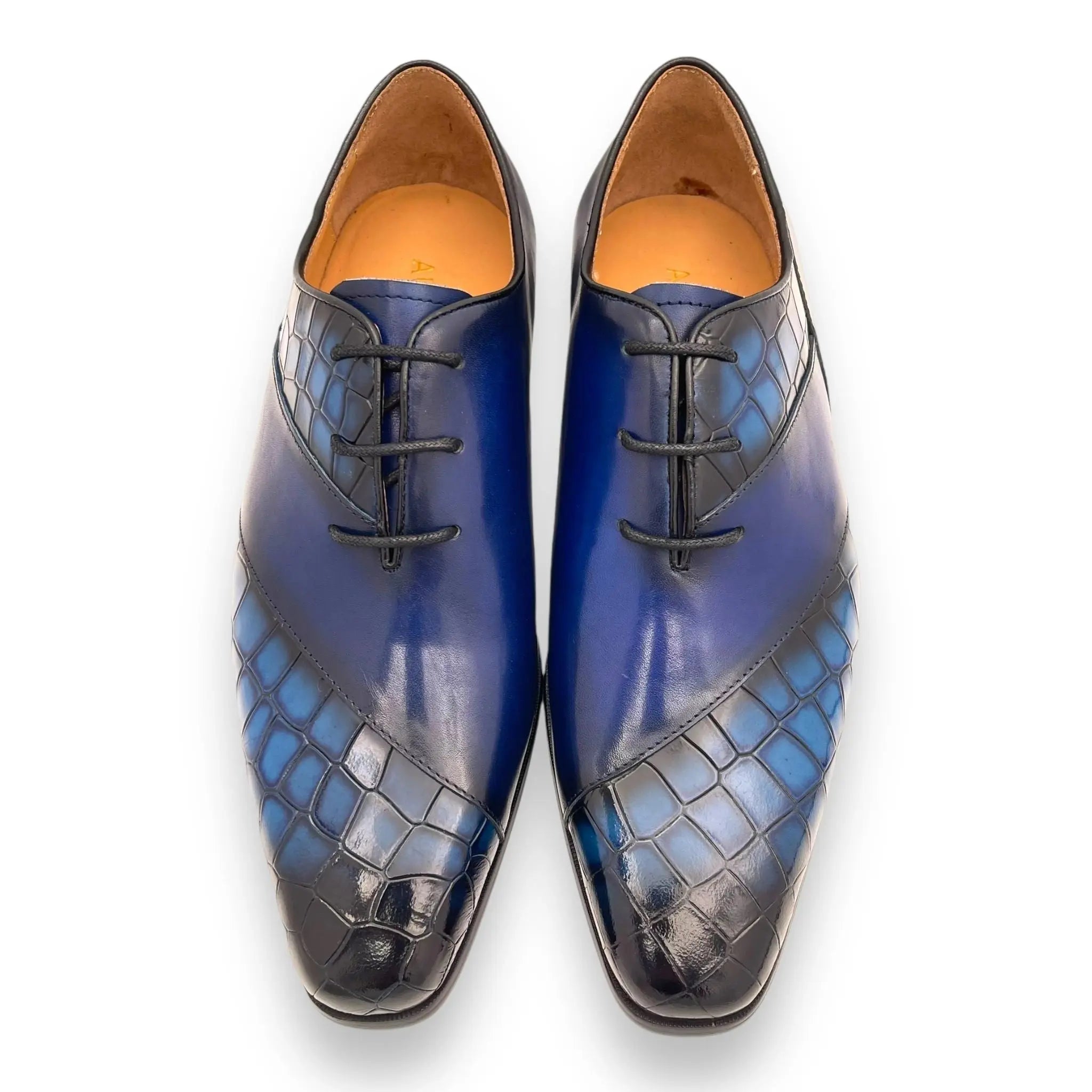 The Aniah Augustino Croc Style Lace Up Men Dress Shoes Augustino