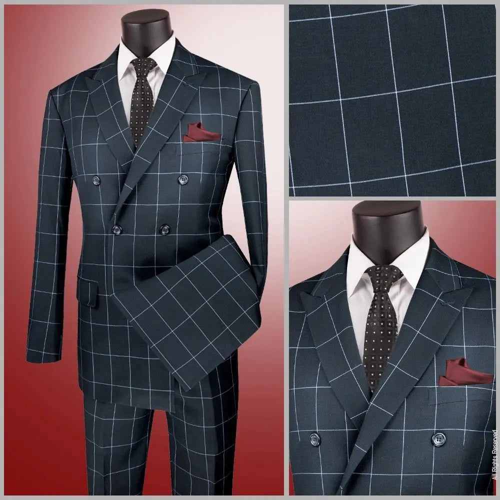 Modern Window Pane DB Suit M & R Clothing