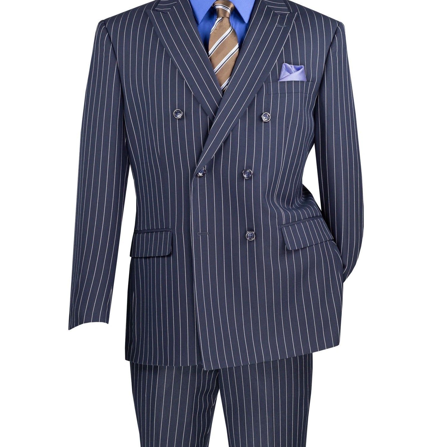 Men's Double Breasted Pinstripe Suit