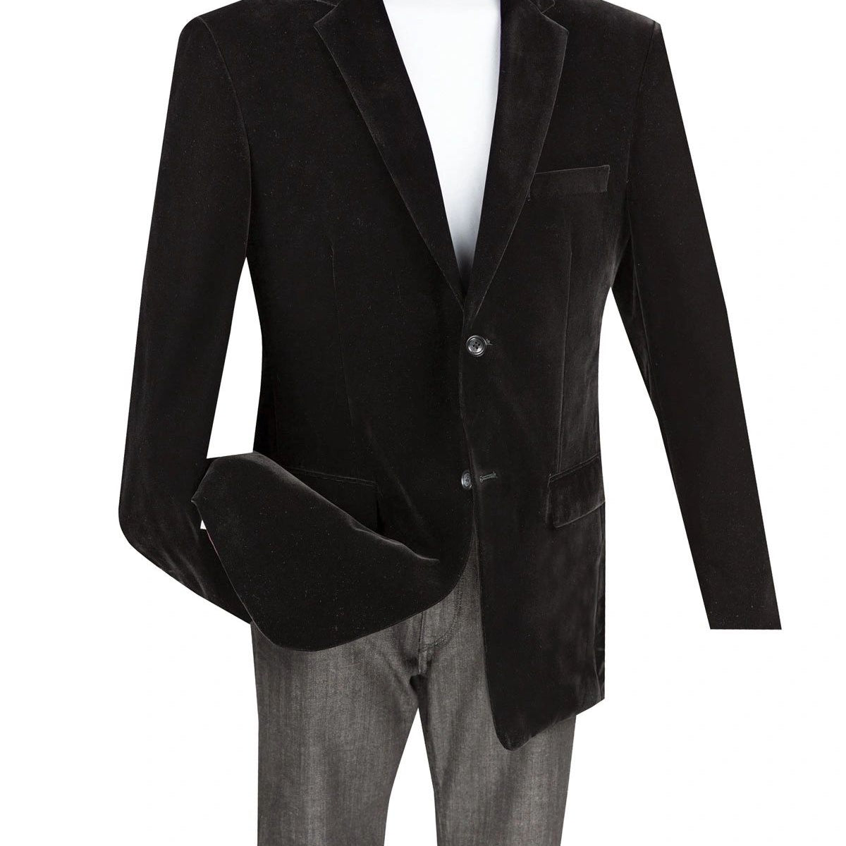 Solid Velvet Blazer