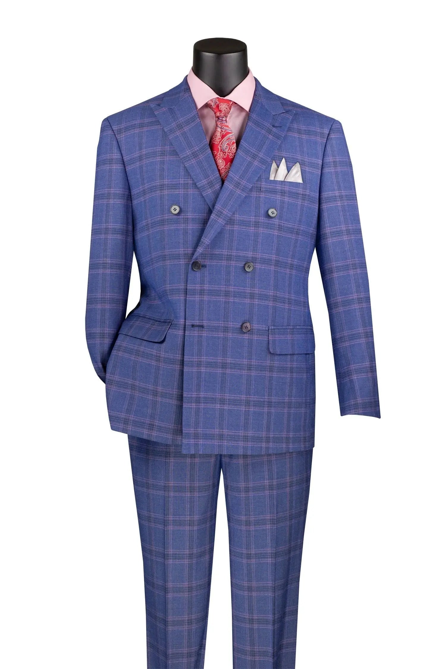 Modern DB Plaid Suit 1 M & R Clothing