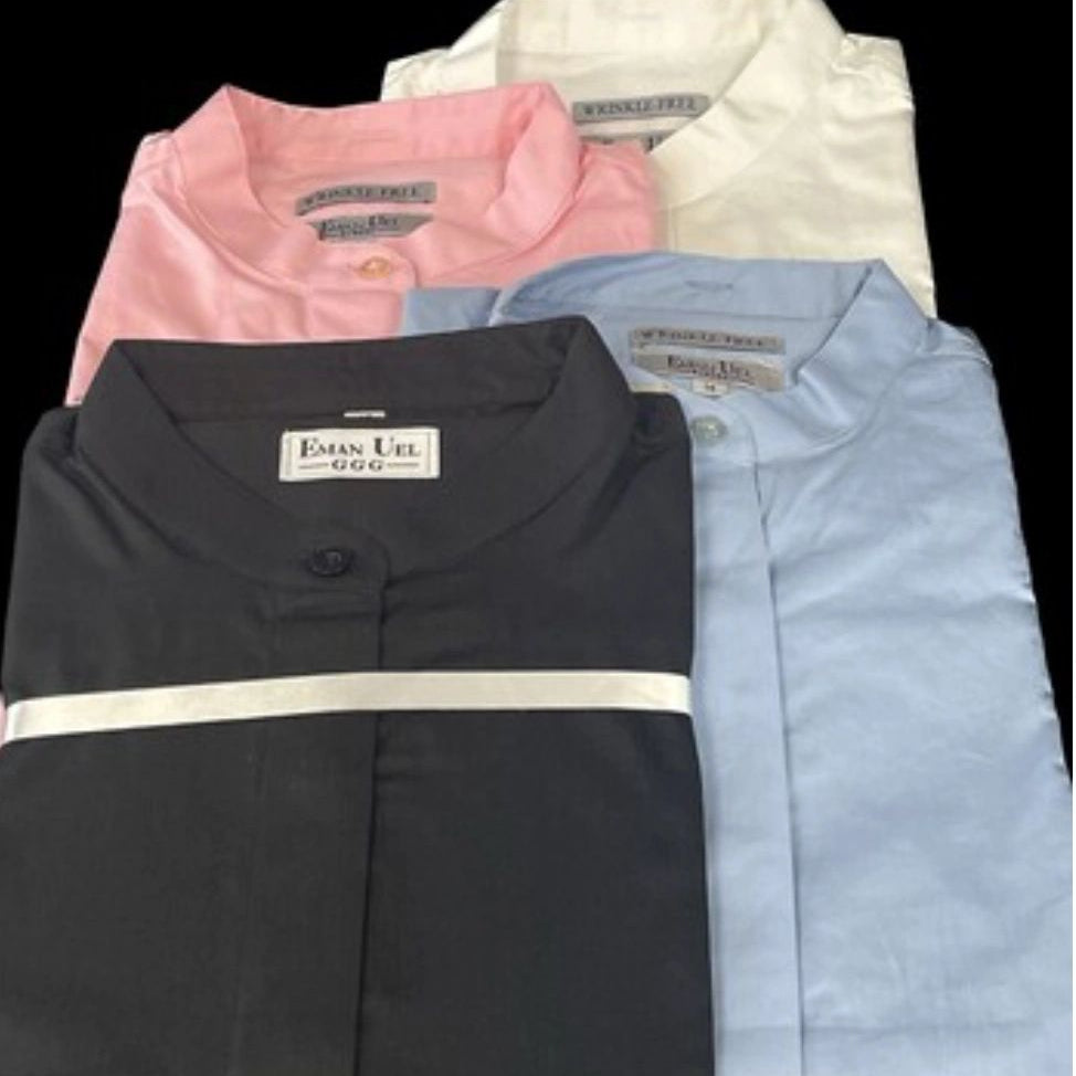 Ladies Short Sleeve Full Collar Shirt