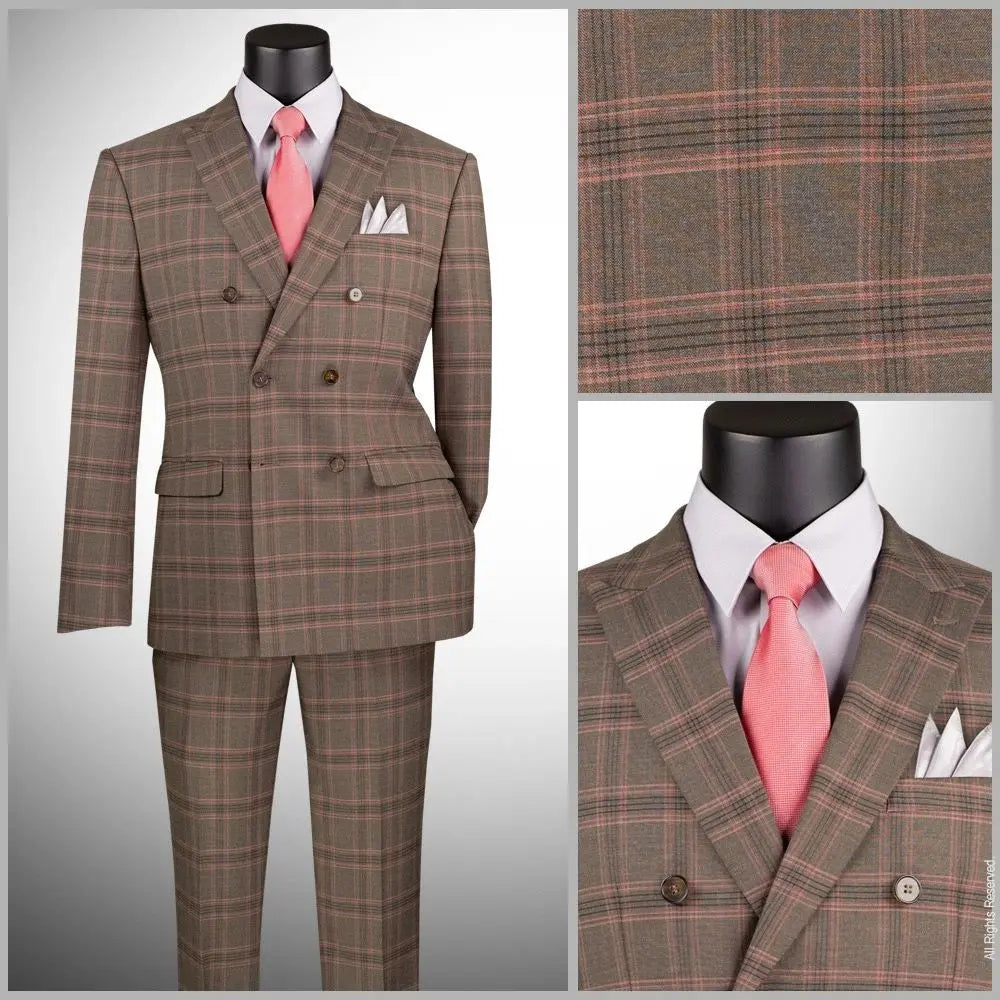 Modern DB Plaid Suit 1 M & R Clothing