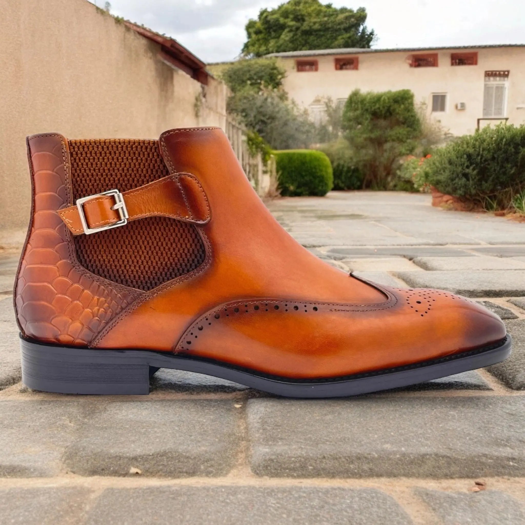 Nari Augustino Leather Men Ankle Boots Augustino