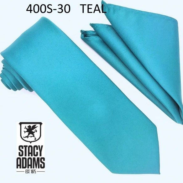 Stacy Adams Solid Tie and Hanky Set