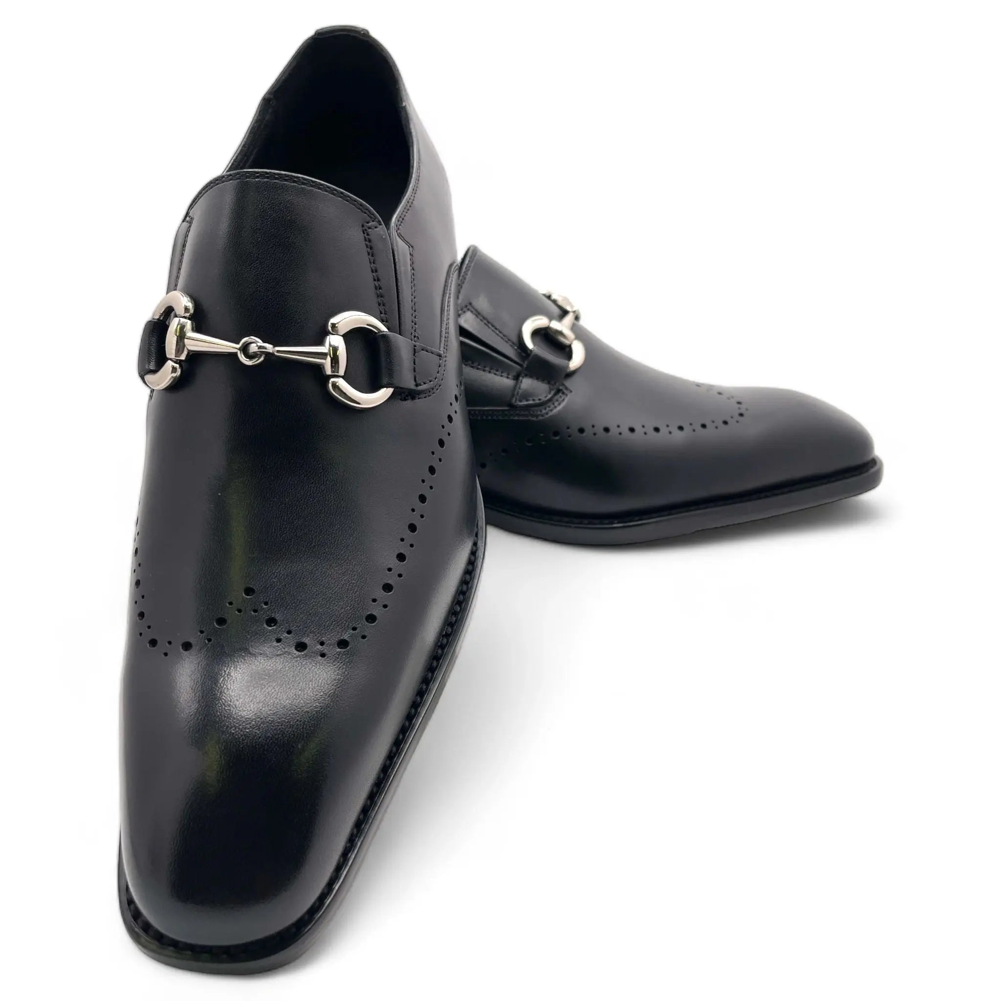 Elias Augustino Men Leather Loafer + Horsebit Buckle Augustino