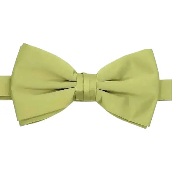 M & R Clothing Stacy Adams solid lime green pre-tied bow tie for formal events and weddings