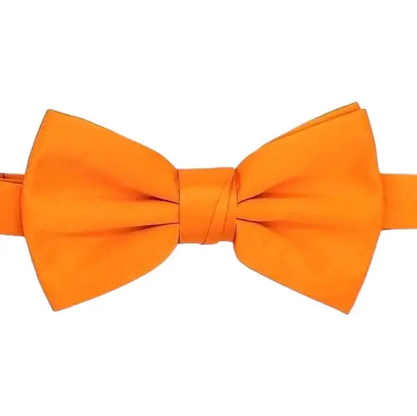 M & R Clothing Stacy Adams solid orange pre-tied bow tie for formal events and weddings