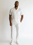 2-Piece Linen Pants Set M & R Clothing  M & R Clothing Mens-Suits