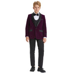 Tazzio Boy's 5pc Velvet Tuxedo Suit Tazzio