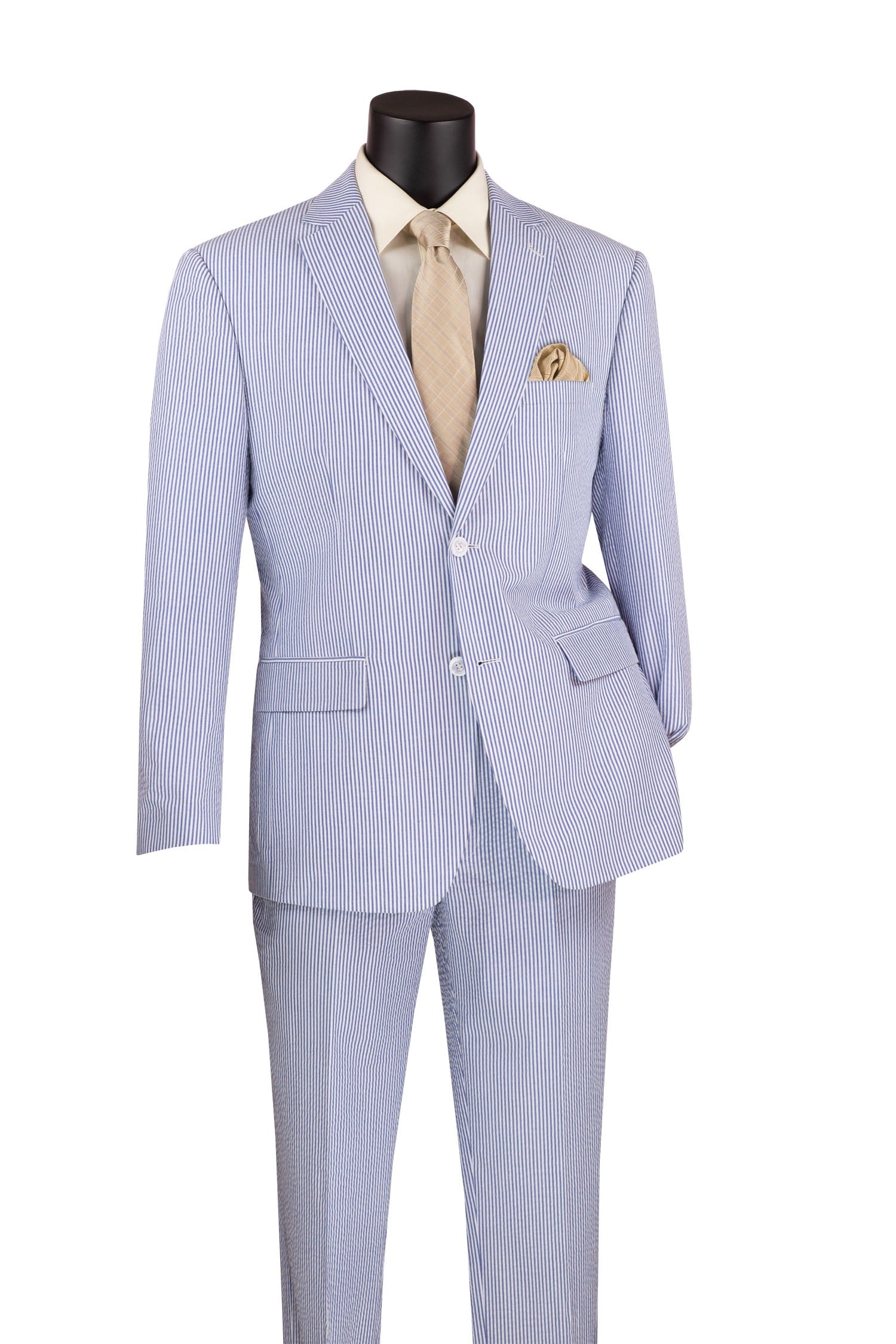 Modern Fit Seersucker 2 piece Men's Suit