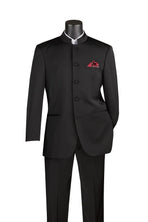 2 Piece Regular Fit Banded Collar Men's Suit M & R Clothing