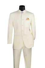 2 Piece Regular Fit Banded Collar Men's Suit M & R Clothing