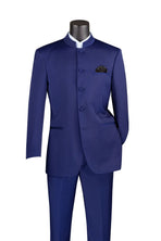 2 Piece Regular Fit Banded Collar Men's Suit M & R Clothing