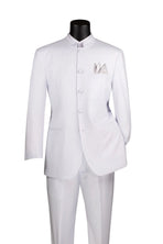 2 Piece Regular Fit Banded Collar Men's Suit M & R Clothing