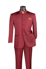2 Piece Regular Fit Banded Collar Men's Suit M & R Clothing