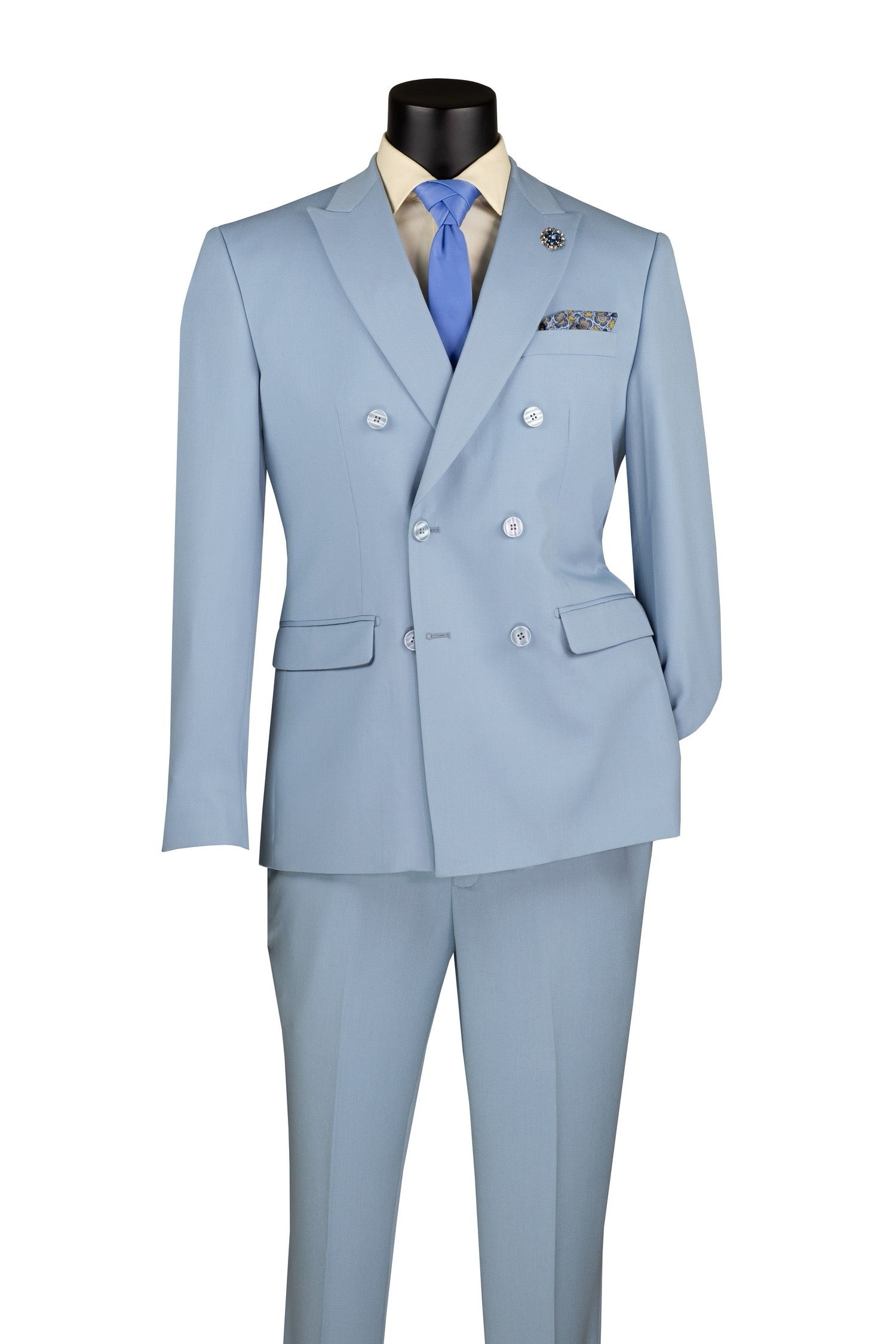 2 Piece Double Breasted Slim Fit Flex Suit