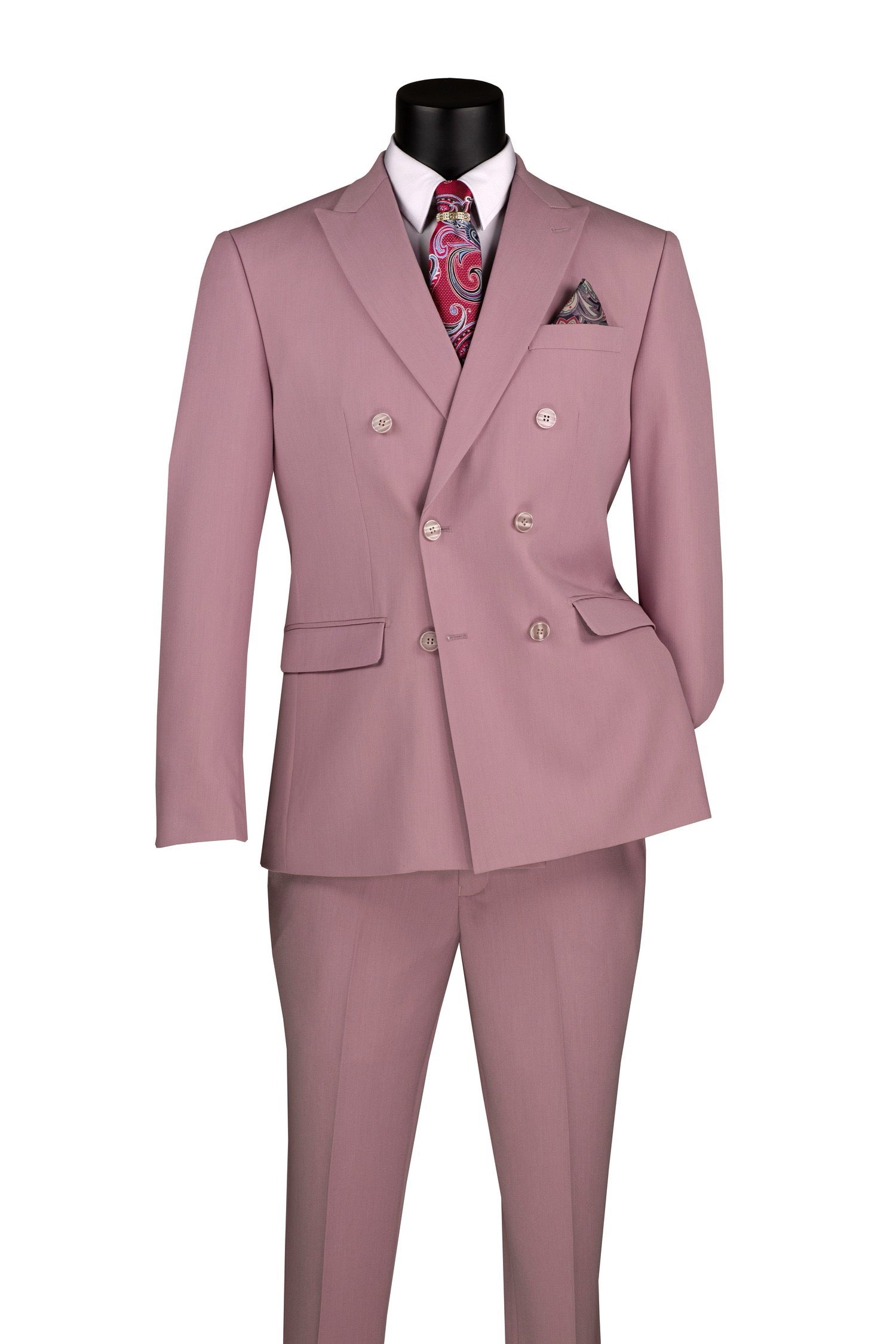2 Piece Double Breasted Slim Fit Flex Suit