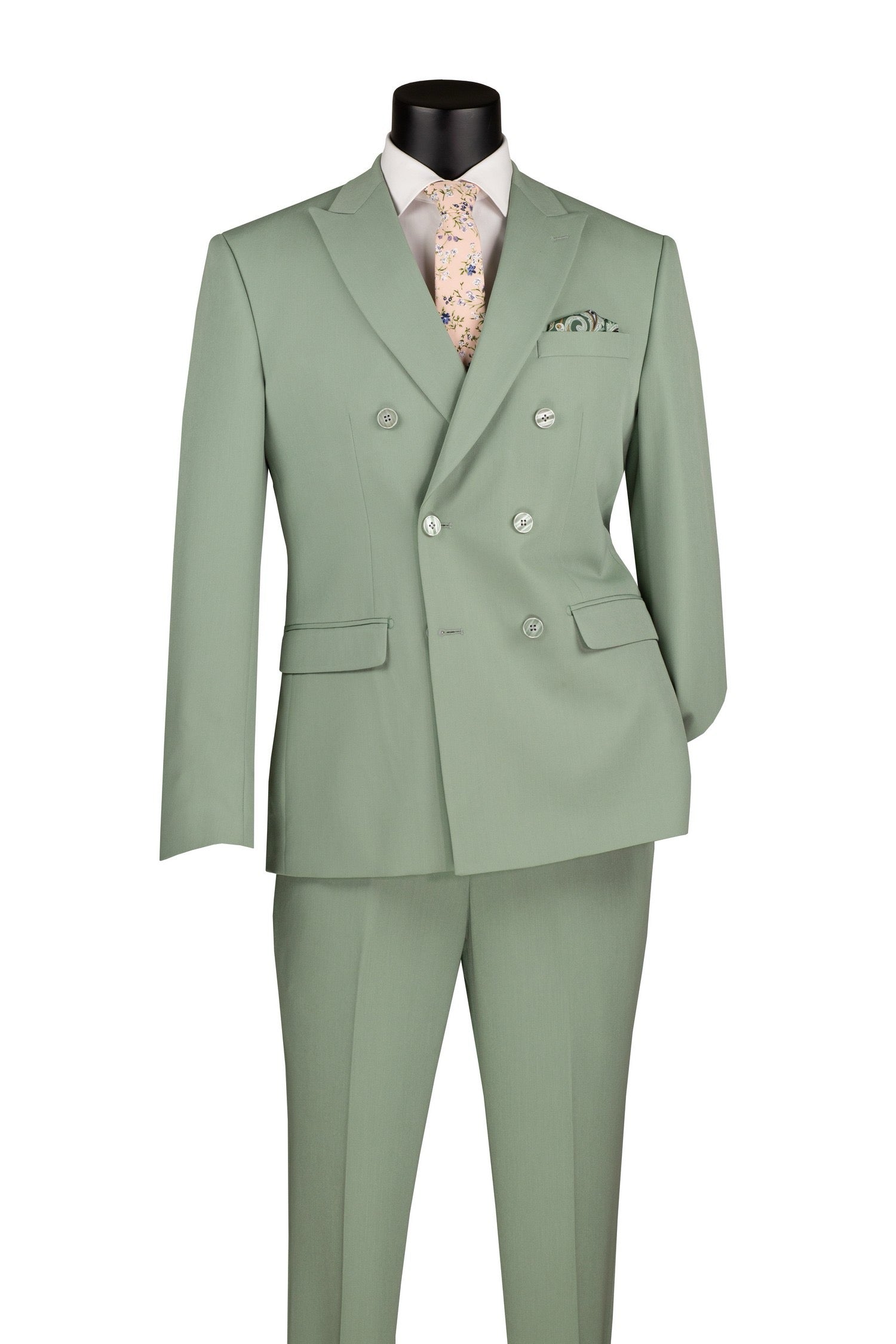 2 Piece Double Breasted Slim Fit Flex Suit