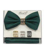 Bow Tie and Pocket Square Set with Rings M & R Clothing