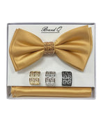 Bow Tie and Pocket Square Set with Rings M & R Clothing