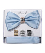 Bow Tie and Pocket Square Set with Rings M & R Clothing