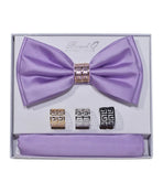 Bow Tie and Pocket Square Set with Rings M & R Clothing