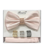 Bow Tie and Pocket Square Set with Rings M & R Clothing