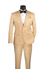 2 piece Jacquard print Slim Fit Suit M & R Clothing