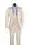 Men's 3-Piece Slim Plaid Double Breast Vest Suit