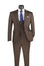 Men's 3-Piece Slim Printed Plaid Double Breast Vest Suit with Lapel
