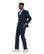 2pc Double Breasted Solid Peak Lapel Suit